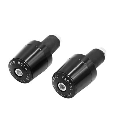 Handlebar End, Bar End, Handlebar Grip Cap, Grip End, For Motorcycles, Easy Installation, Aluminum Alloy, Black, Pack of 2