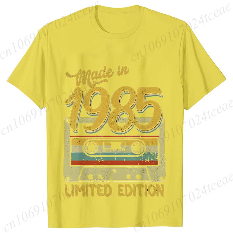 Fashion Birthday Gift for Men T-shirt Vintage Made in 1985 40th Birthday 40 Years Old Tops Summer Streetwear Short Sleeve Tees