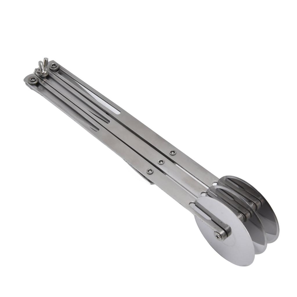 3 Rad Edelstahl Teigschneider Verstellbarer Erweiterter 3 Rad Teigschneider für Teig Pizza Backen Edelstahl