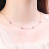 Simple Korean version of the versatile necklace round diamond S925 silver necklace short collarbone chain