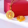 new in Chinese antique gold craftsm necklace Classical design hollowed out rotating gourd pendant wedding fine jewelry gift