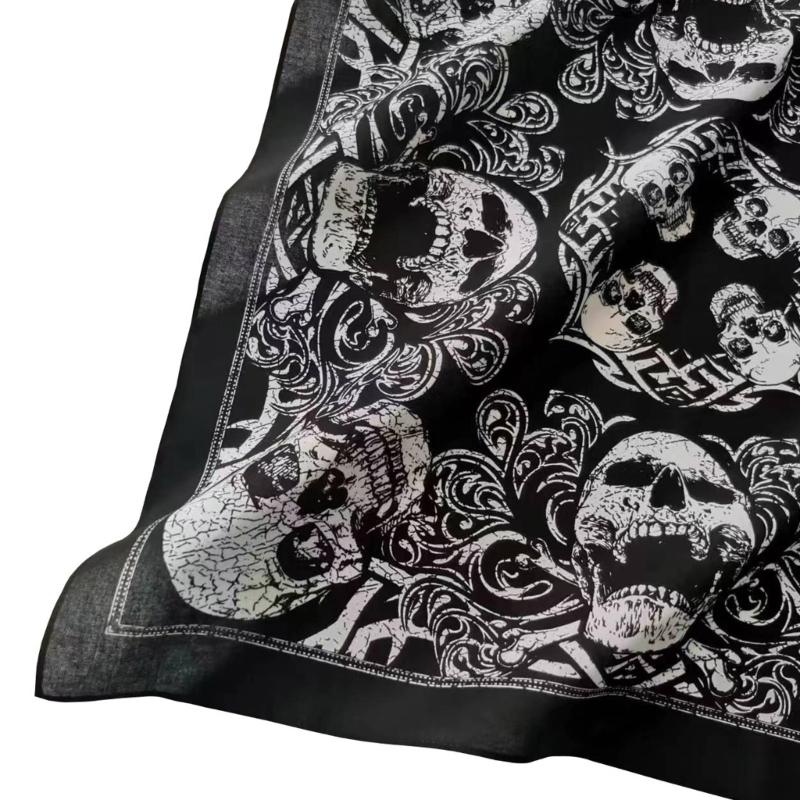 Foulard Multiuso con Stampa Teschio per Street Dance Copricapo con Stampa Digitale per Attività all'Aperto Ciclismo Escursionismo Foulard