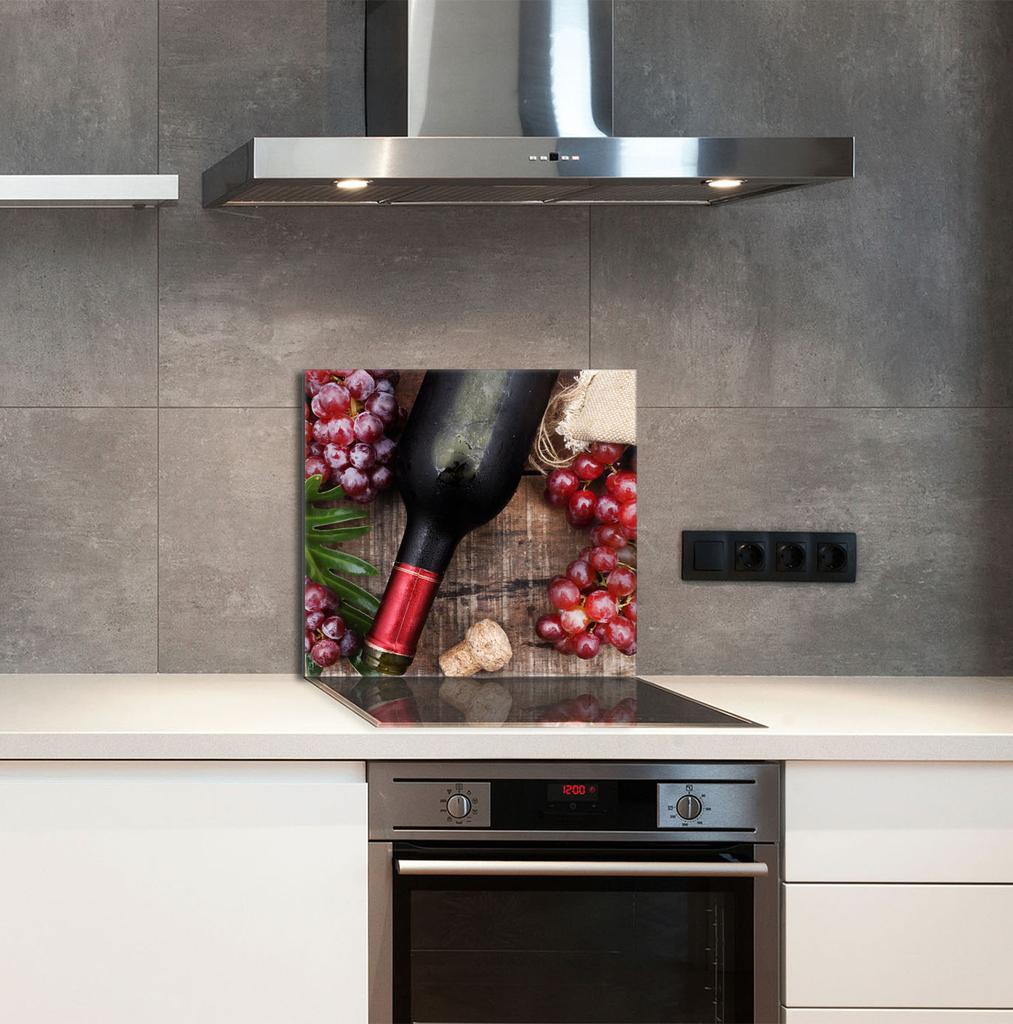 PANNEAU EN VERRE POUR CUISINE 65x60 Vin