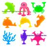 Colorful Sea-Themed Suction Cup Bath Toys Set for Kids