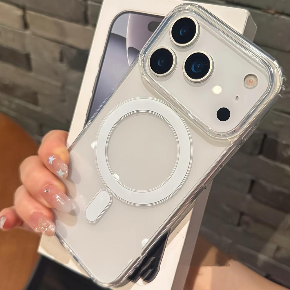 

For Magsafe Magnetic Charging Transparent Case For iPhone 17 16 Pro Max 15 14 13 12 11 XS X XR 7 8 Plus 16E 17 Air Acrylic Cover iPhone 15 Pro Max