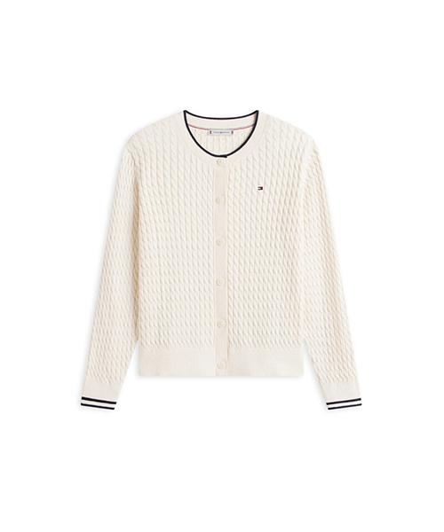 Tommy Hilfiger Mini Cable Tipping Cardigan (T22G0Kcd030Wt20Ak)