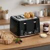 4 Slice Toaster with 7 Browning Levels, High Lift, Reheat/Defrost/Cancel, Self-centring Function, Removable Crumb Tray, Auto Off, 1600W