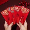 3Pcs/set Traditional Chinese Wedding Red Envelope with Tassel Lucky Money Packets Blessing Red Packet