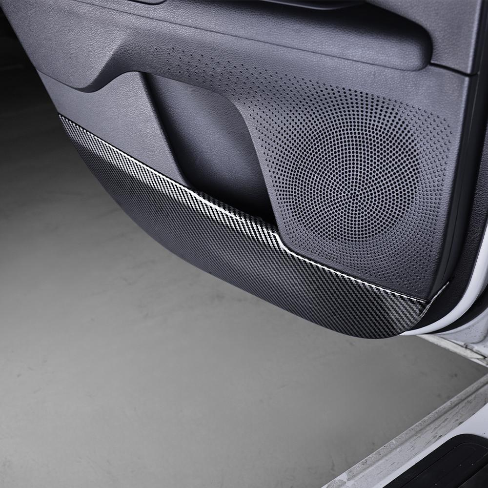 For Kia K3 2019-2026 Carbon Fiber 4PCS Door Anti Kick Panel Cover Trim Interior Mouldings Decoration Accessories