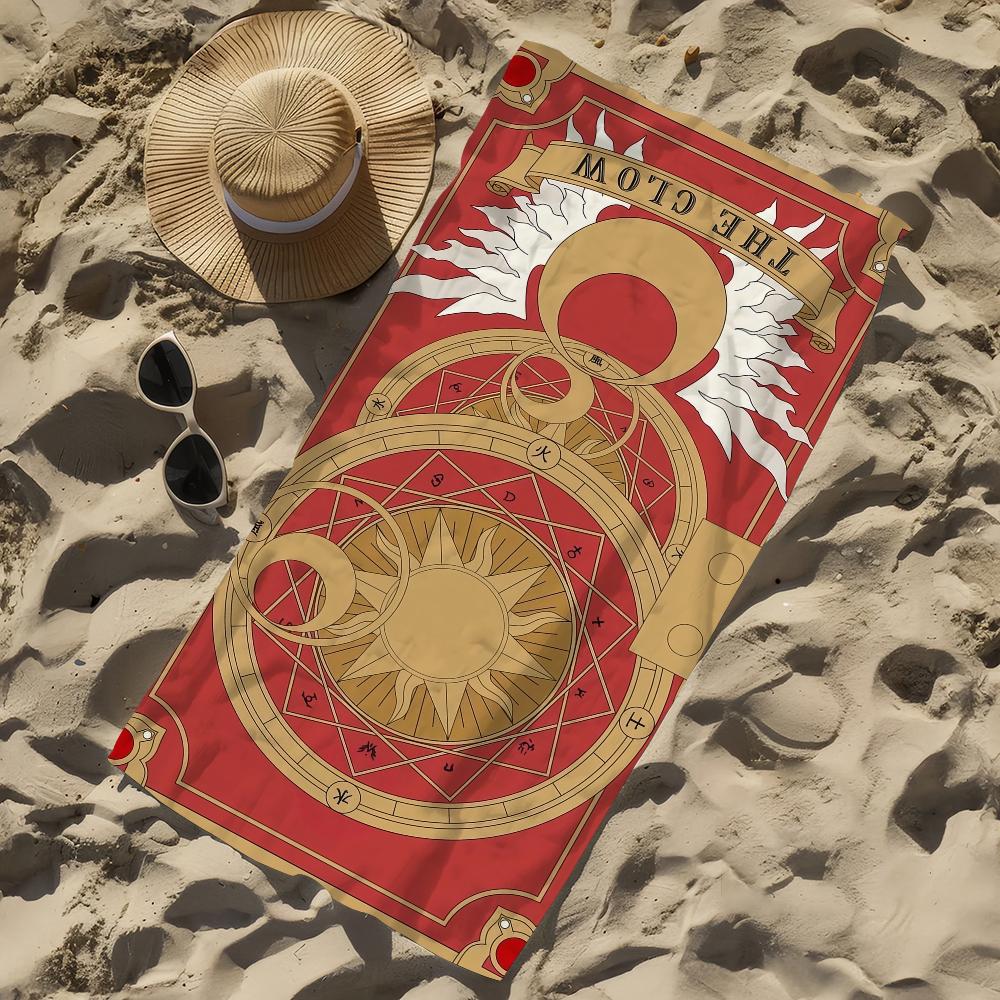 C-Card-cap-tor ANIME Sakura Towel Beach Quick Dry Soft Pool Towels Gift for Travel Gym Shower Camping sports