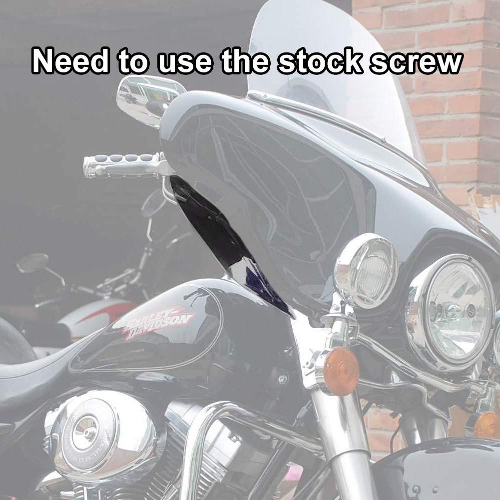 2 piezas deflectores de aire de carenado alas laterales parabrisas cubierta lateral escudo compatible para Harley Dark Smoke 1996-2013