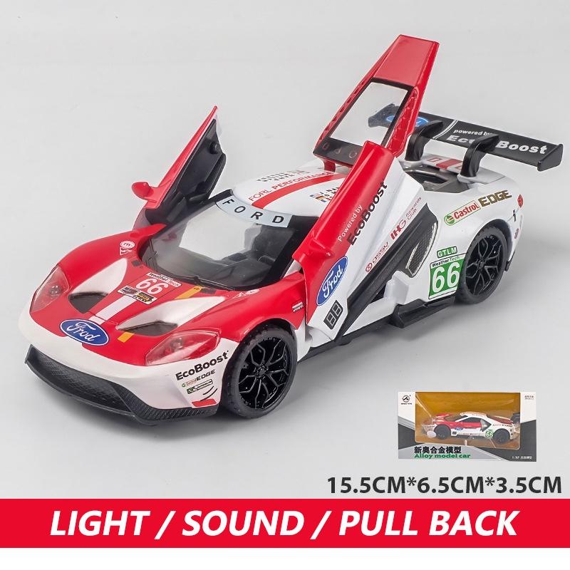 

РУМ1:Масштаб 32 Ford GT Ecoboost Сплавная модель автомобиля Световой и звуковой эффект Литая под давлением машина Игрушки для мальчиков детские игрушки подарок на день рождения машинки игрушки для детей модель автомобиля автомобиль красный