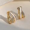 Fashion Copper Alloy Zircon Jewellery Drop Earrings For Women Wedding Party Gifts