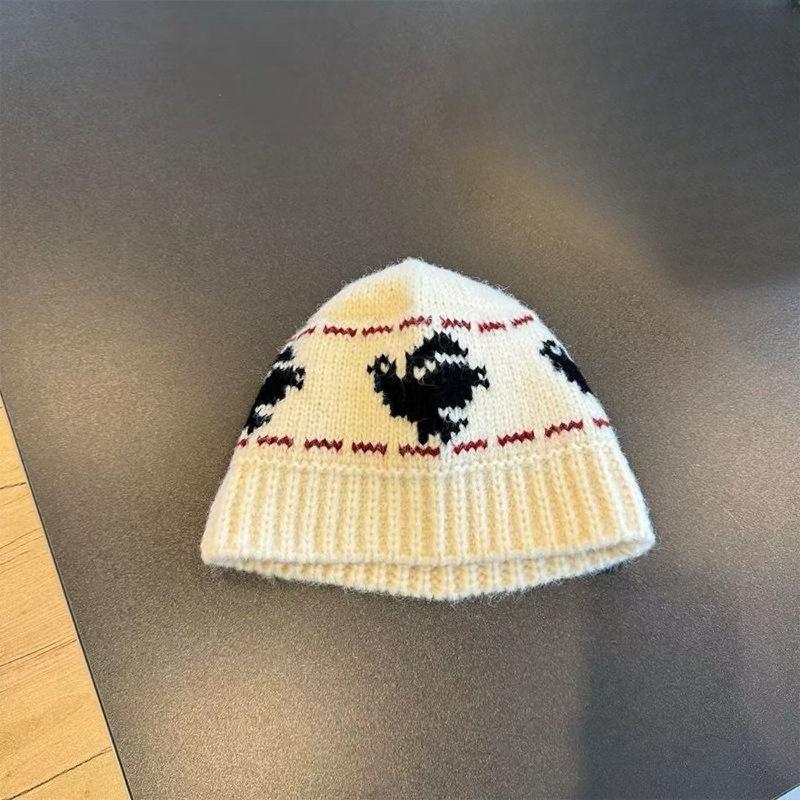 

Женская теплая вязаная панама в корейском стиле: Защита ушей на осень и зиму, Толстая, Защищающая от холода, Универсальная, Создающая эффект маленького лица бежевый