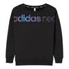 Neo Sports Lifestyle Series Knitted Crew Neck Casual Pullover Sweatshirt Women Sweatshirt Black Mystery-Asphalt-Blue CW5188