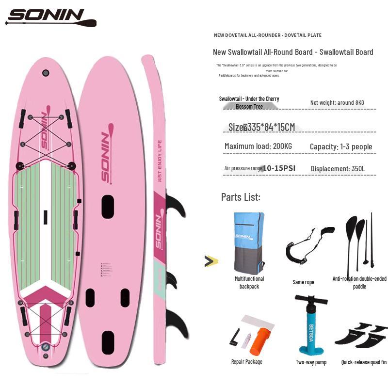 Inflatable Stand-Up Paddleboard - Professional Surfboard and Kayak Board for Beginners