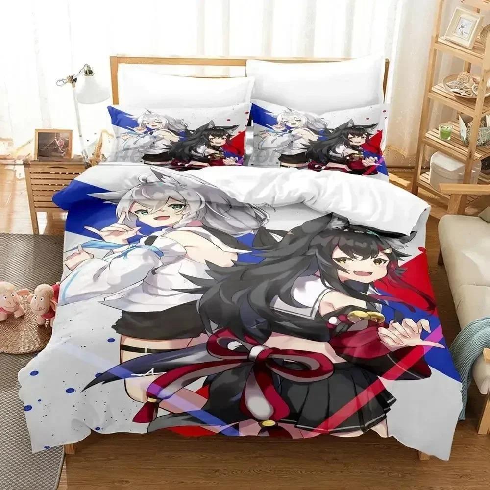 

3D Print Anime Kawaii Girls Ōokami Mio Bedding Set Bedroom Soft Modern Bedspreads Comefortable Duvet Cover Quilt Pillowcase EU Single(135*200cm)3pcs