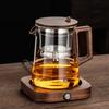 Shangqi Glass Teapot with Infuser & Walnut Coaster