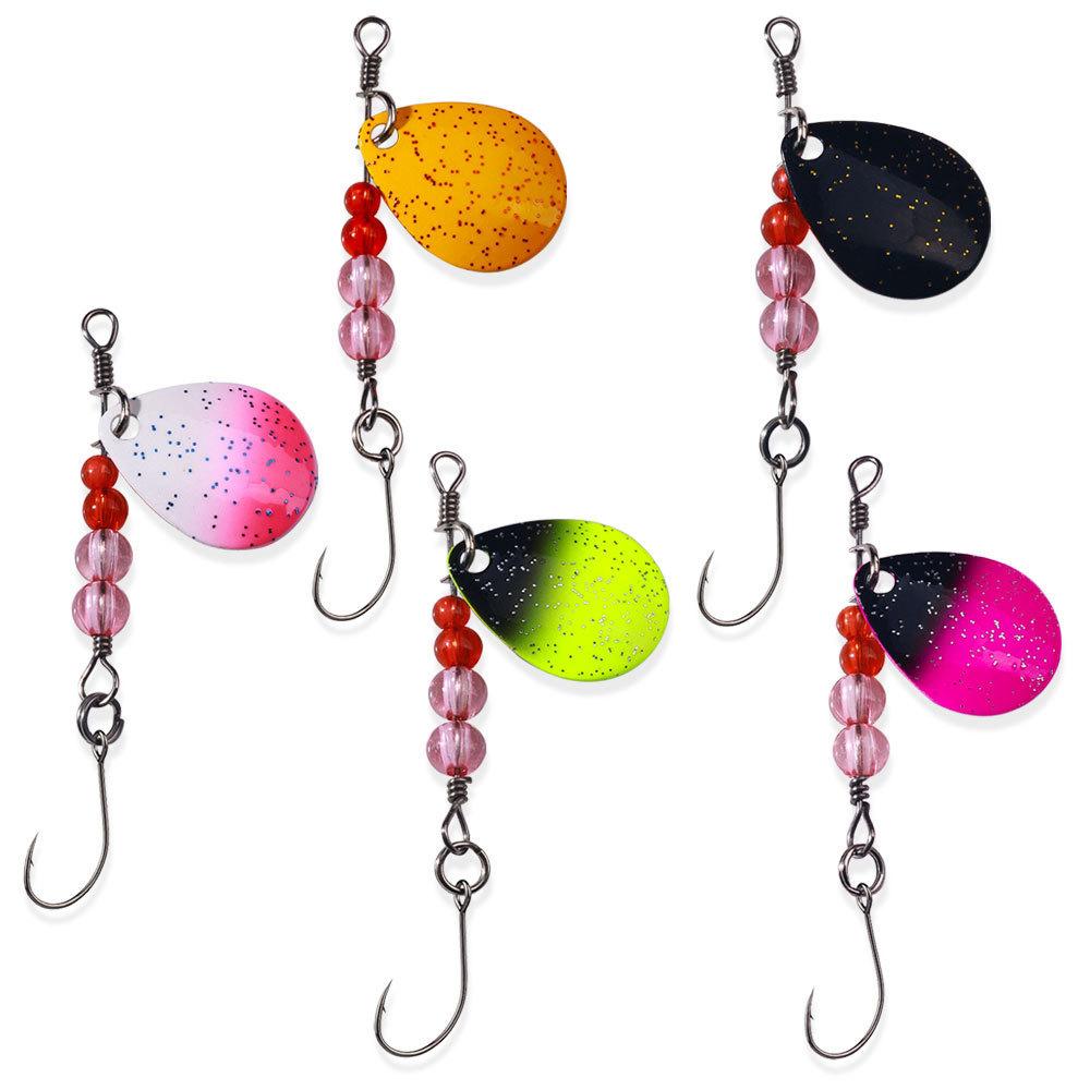 Lure Bait Spinner Sequins6cm2.2gSingle Hook Melon Seed Spoon Bionic Fake Bait Lure Fishing Bait Fishing Gear Fishing Supplies