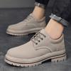 Neue Herrenschuhe Plateau Schnürer Britischer Stil Lässig Dicke Sohle Rutschfest Luxus Motorradschuhe Zapatos Mujer