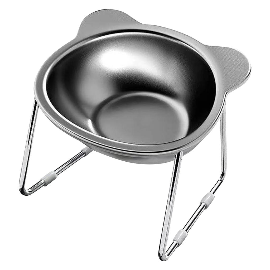 Elevated Dog Bowls Proof Deck Raised Stand with Stainless Steel Dog Food and Water Bowls Licking Plate for Cast Small Large Dogs