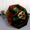 Golden Clown Art Print: Vintage Circus DecorUmbrella, Portable 3-Fold Compact Umbrella,Christmas Gift ES391