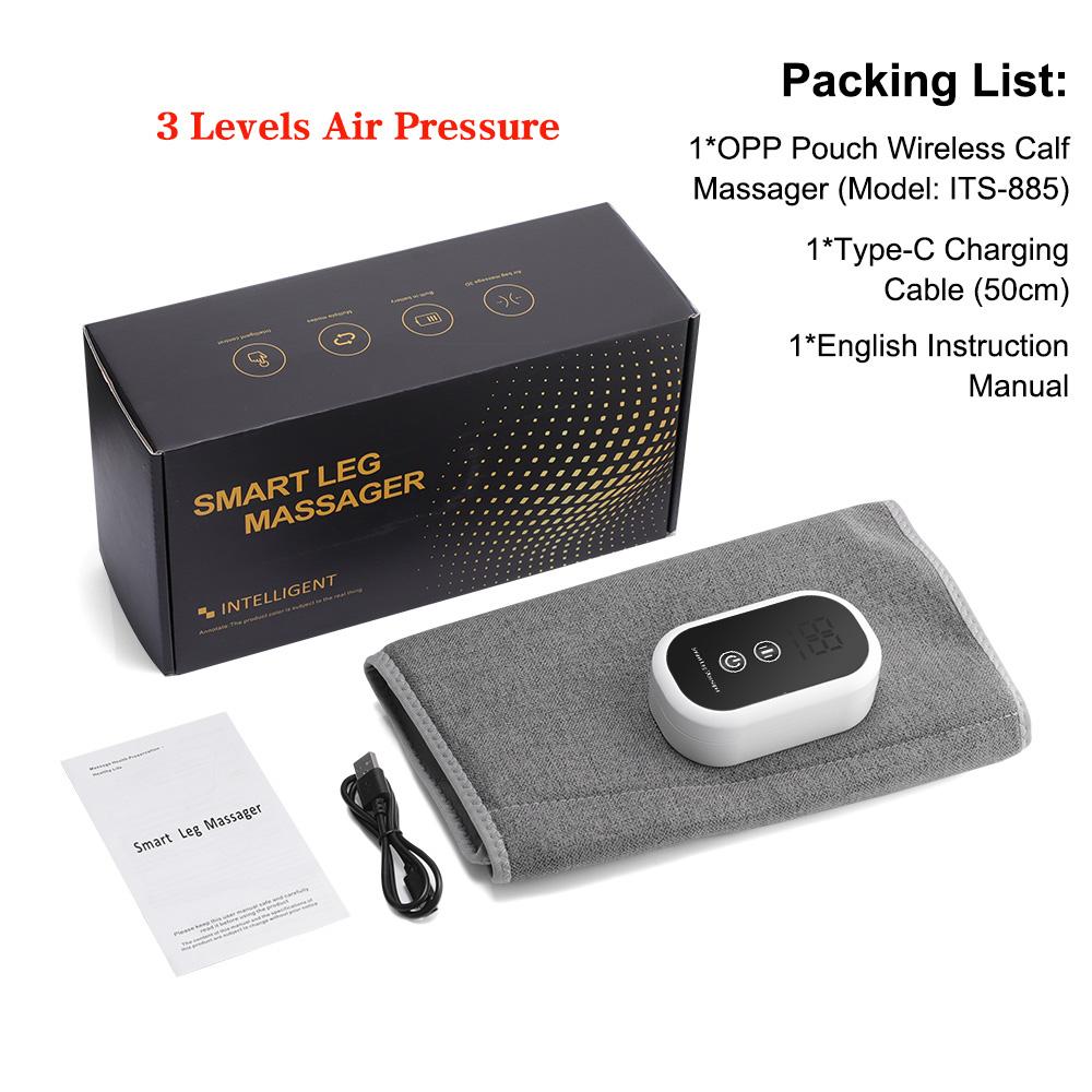 Wireless Leg Massager Electric Air Pressure Calf Massager 3 Modes Airbag for Muscle Relaxation 1PCS