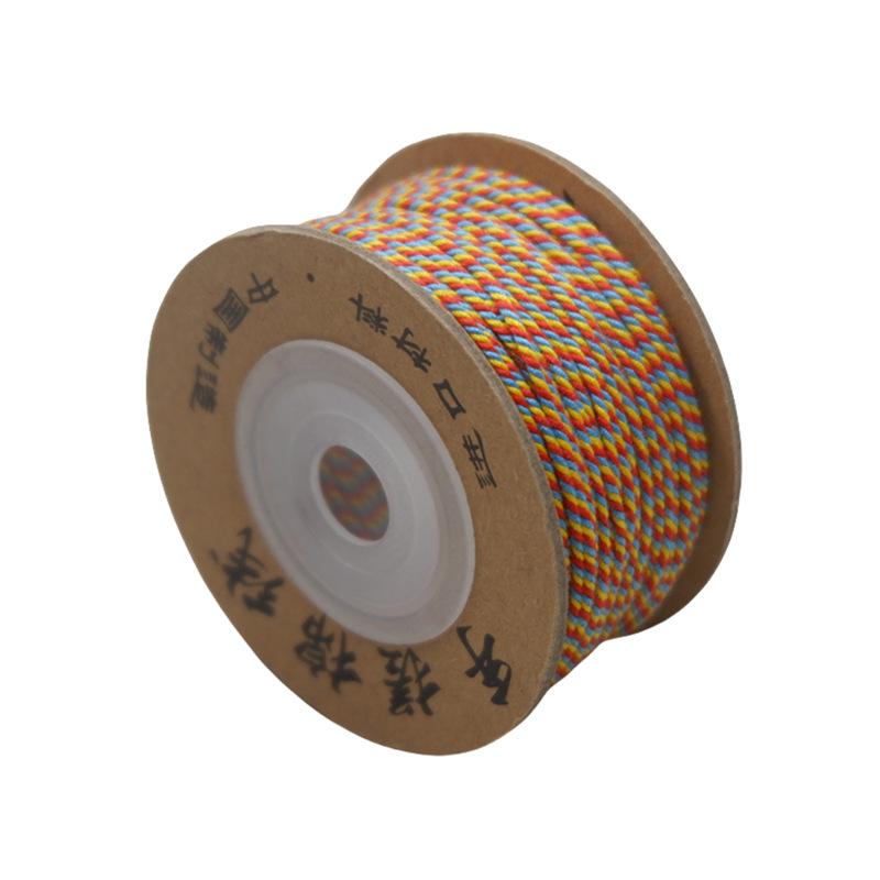 Dragon Boat Festival Multicolored Rope Diy Multicolored Rope Hand-Woven Self-Woven Hand Rope Material Bracelet Tibetan Hand Rubbing Cotton Thread Rope