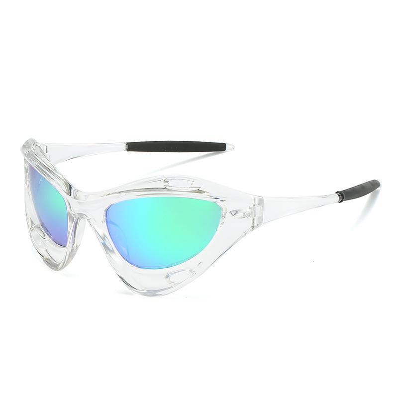 

Солнцезащитные очки «кошачий глаз», велосипедные спортивные очки в большой оправе, персонализированные солнцезащитные очки Y2K. Regular