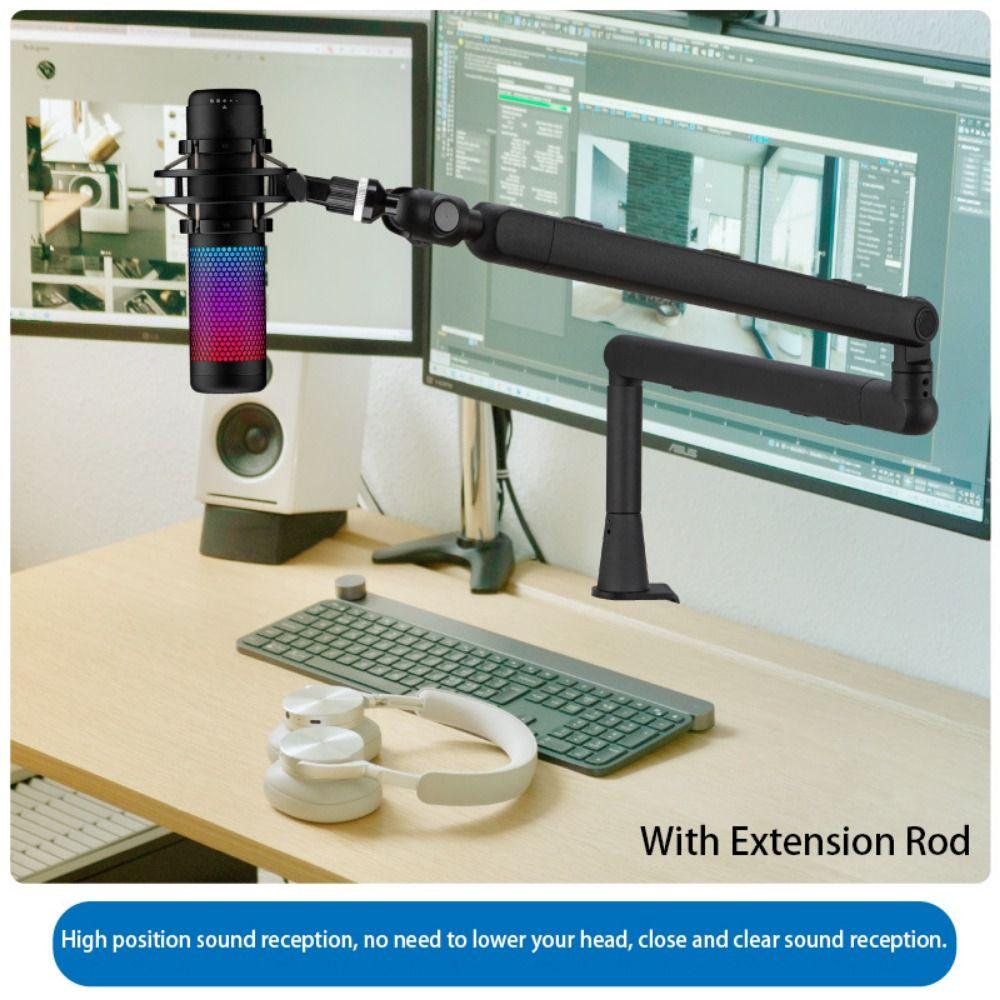 Aluminium Studio Low Profile Mic Arm Mic Low Level Cantilever Bracket  Broadcasting Room