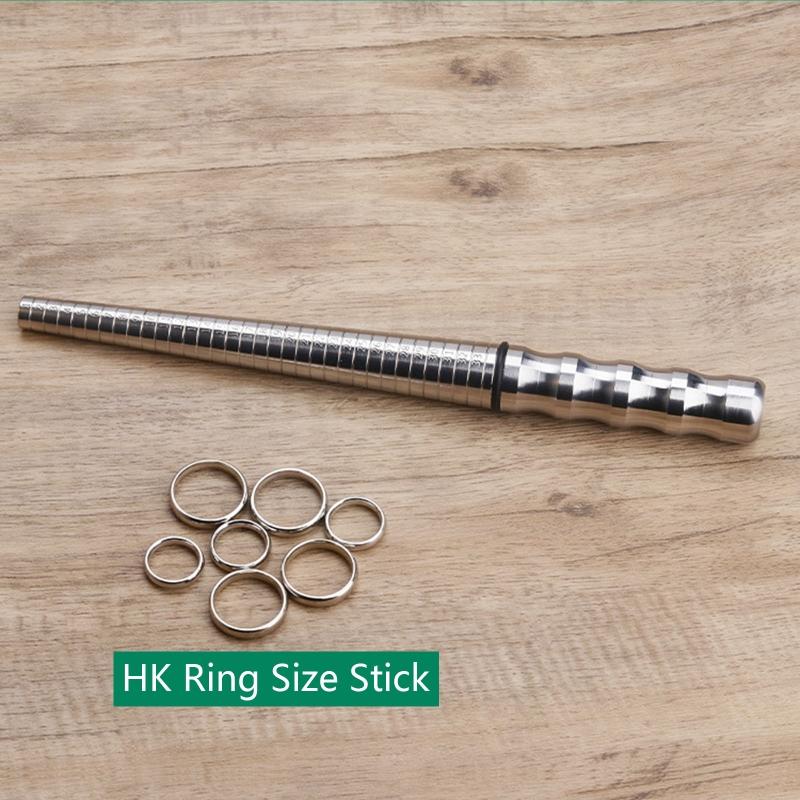 Ring Sizer Mandrel Measuring Tool Stainless Steel Ring Sizing Gauge Sizers Metal Finger Size Stick Jewelry Making Tool