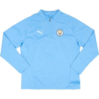 Manchester 2022-23 Manchester City Respirant Confortable Pull Manches Longues Maillot de Football Hauts Unisexe Bleu 772887-15