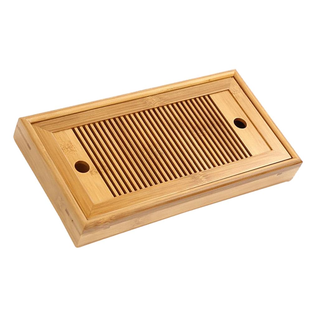 Bamboo Tea Tray Reservoir Classic Polished Tea Table Tray Tea Board for Chinese Kungfu Tea Ceremony