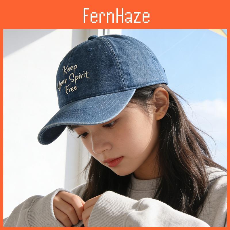 Casual Denim Baseball Hat Ladies Sunshade Memory Cotton Embroidery For All Seasons