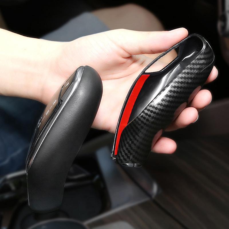 Car Carbon Fiber Gear Shift Handle Sleeve Button Cover Decorative Sticker Trim For BMW G30 G32 G11 X3 G01 X4 G02 Car