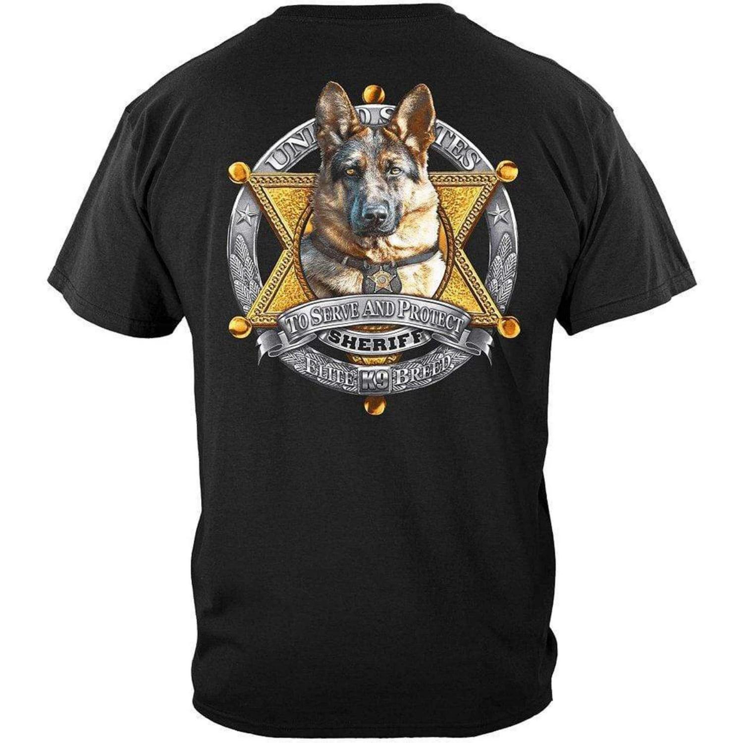 

Sheriff German Shepherd Elite Unit T-Shirt 100% Cotton O-Neck Short Sleeve Summer Casual Mens T-shirt Streetwear S чёрный