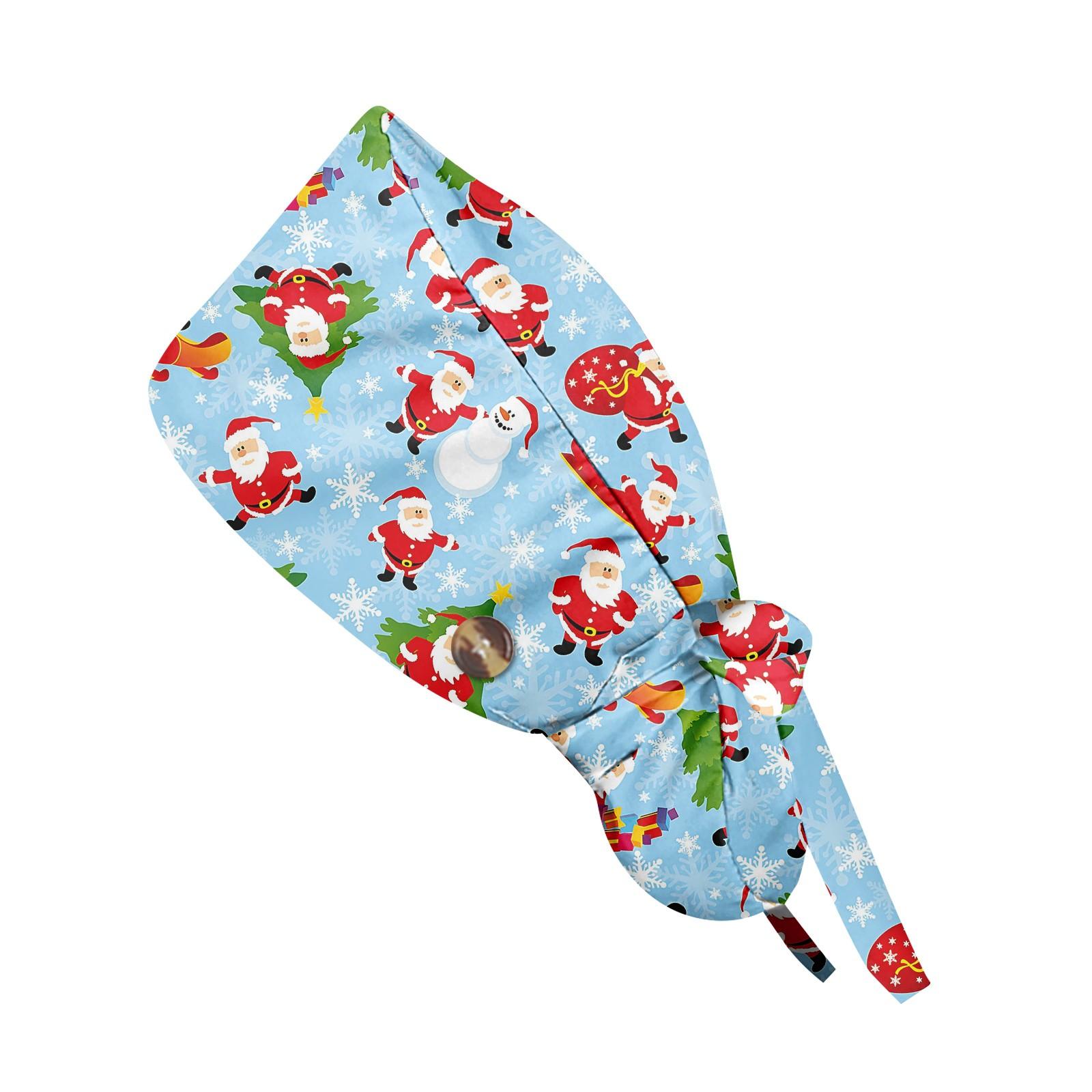 

Модная рождественская рабочая кепка с принтом, повседневная женская кепка с хвостиком, кепка с повязкой, кепка Baotou One Size