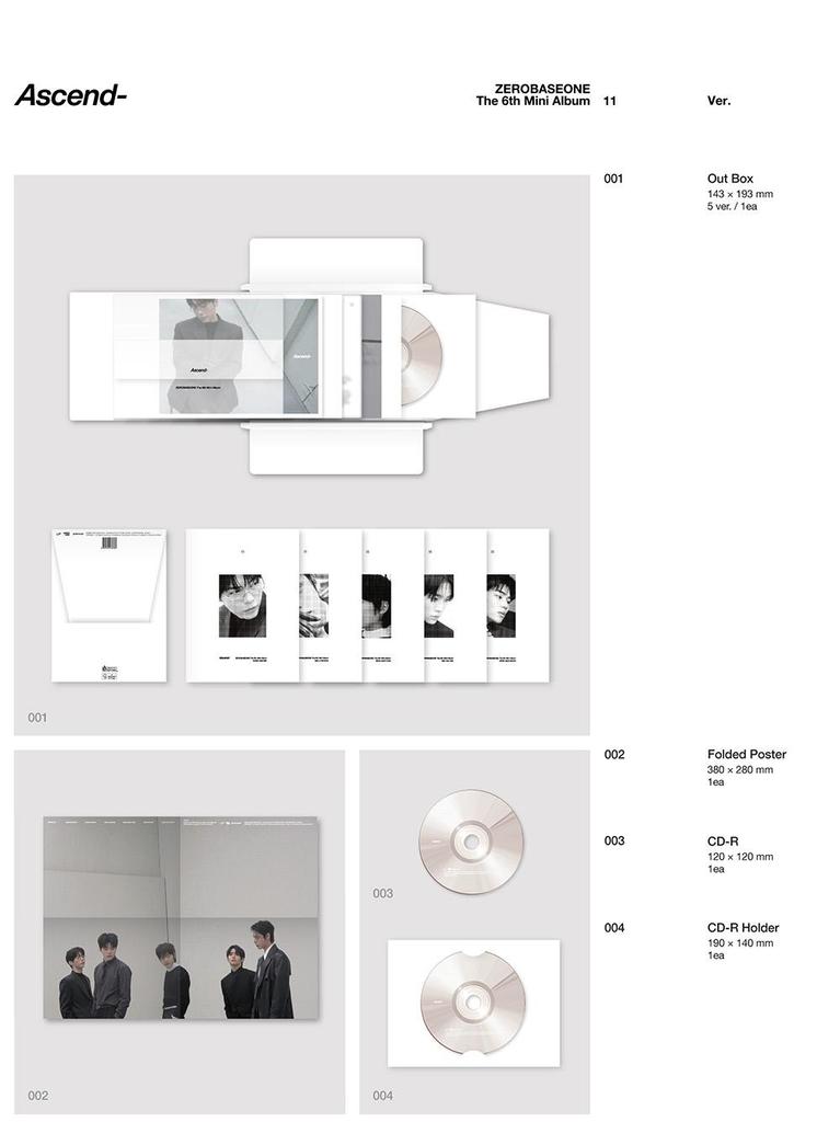 ZEROBASEONE 6th Mini Album - Ascend- (11 Ver.)