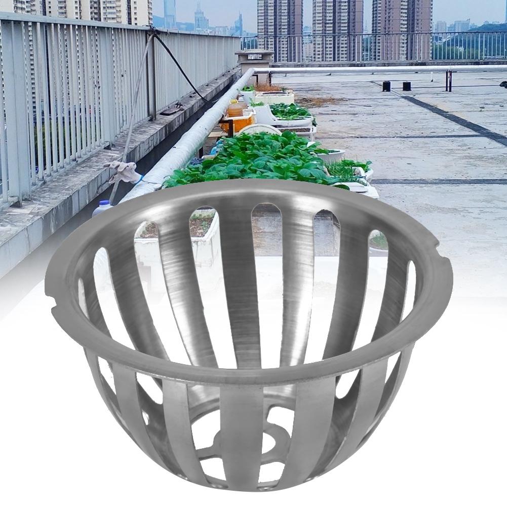 2 Stück Edelstahl Runde Form Verstopfungssicherer Dachablauf Bodenablauf für Garten Balkon(75 mm)