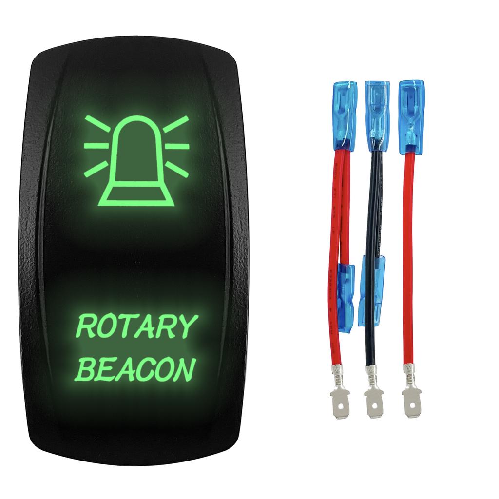 1 Pc Green 12V/24V Rocker Toggle Switch With Jump Wire for Car Boat Truck Marine Yacht Trailer Tractor Jeep YJ JK Vans SXS Battery Switches5