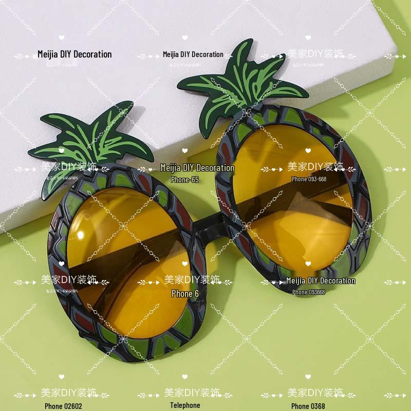 Festa Danzante sulla Spiaggia delle Hawaii Oggetti di Scena per Adulti: Occhiali da Sole Divertenti Anguria e Ananas