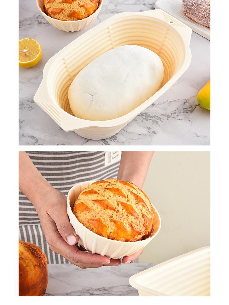 Silicone Bread Fermentation Bowl - High Temp, Food-Grade, Foldable Basket