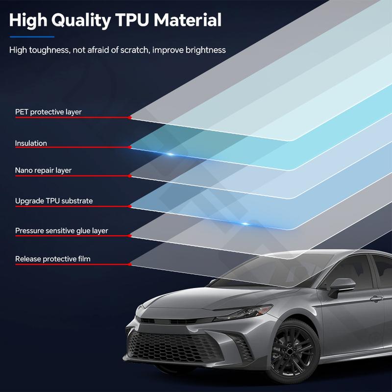 For Toyota Camry 2025 2026 Headlight Rearview B Pillars Anti-scratch TPU Protection Film Pre-cut PPF Clear Bra Resistant Cover