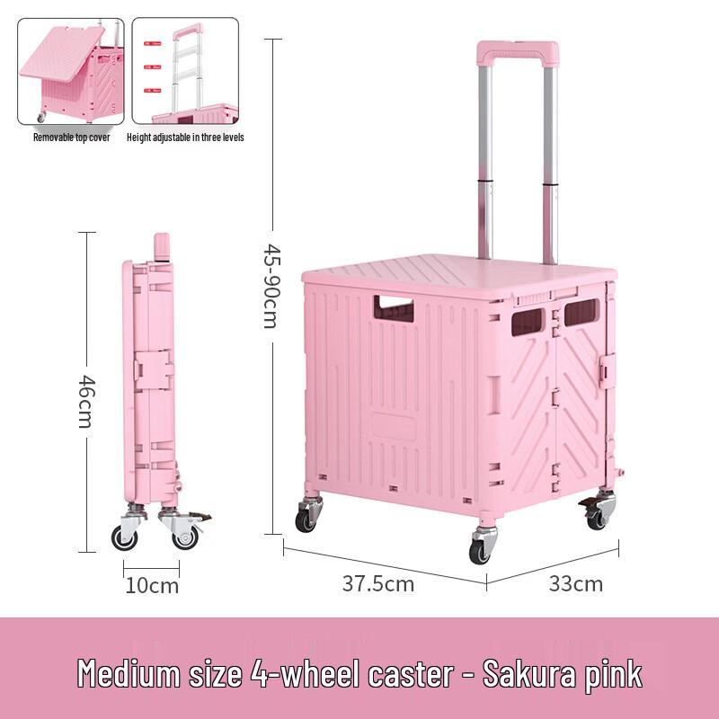 Handun Foldable Shopping Cart with Split Lid