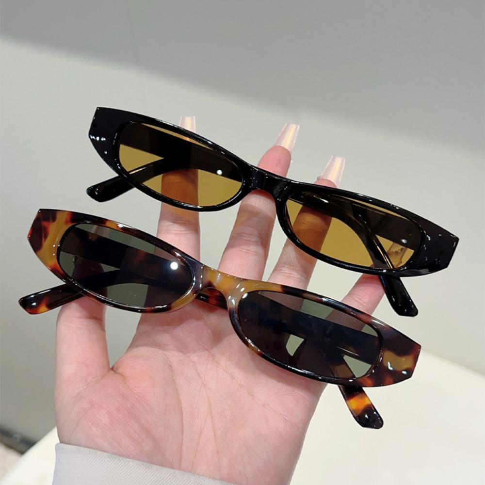 Retro Elliptical Small Frame Sunglasses Fashion Personalized Sunscreen Hip Hop Sun Glasses For Men Women UV400 Driving Shades