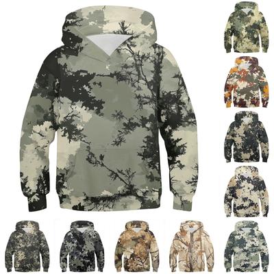 Boys Casual Fashion Long Sleeve Hooded Pocket Sweatshirt