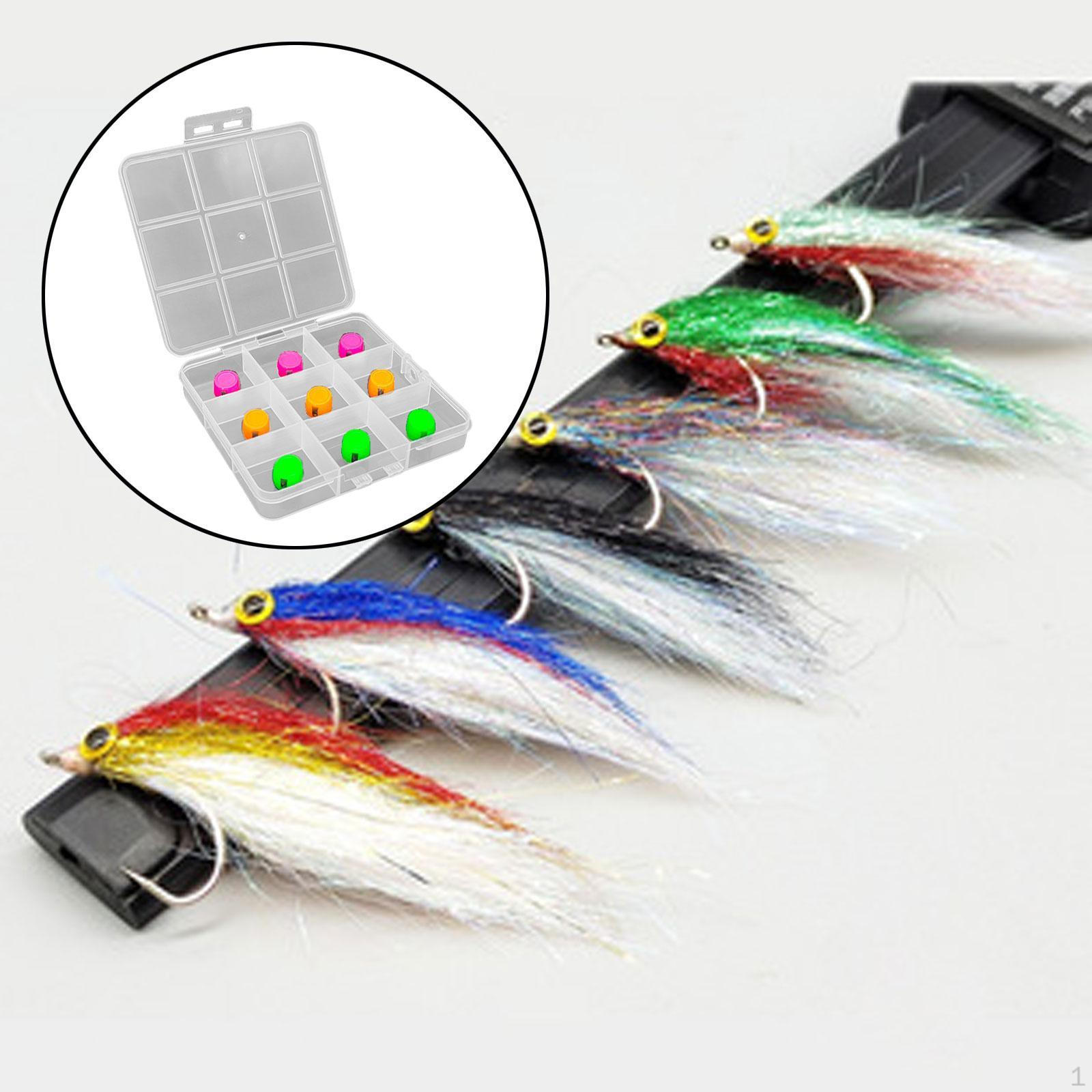 

9 Pieces Color Head Fly Tying Beads Colorful Metal Heads Fishing Accessory Simulation Binding L