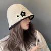 WTEMPO Two Flowers Retro Elegant Warm Thick Solid Color Windproof Cold-proof Hats Women's Autumn Winter Casual Versatile Plush Hats