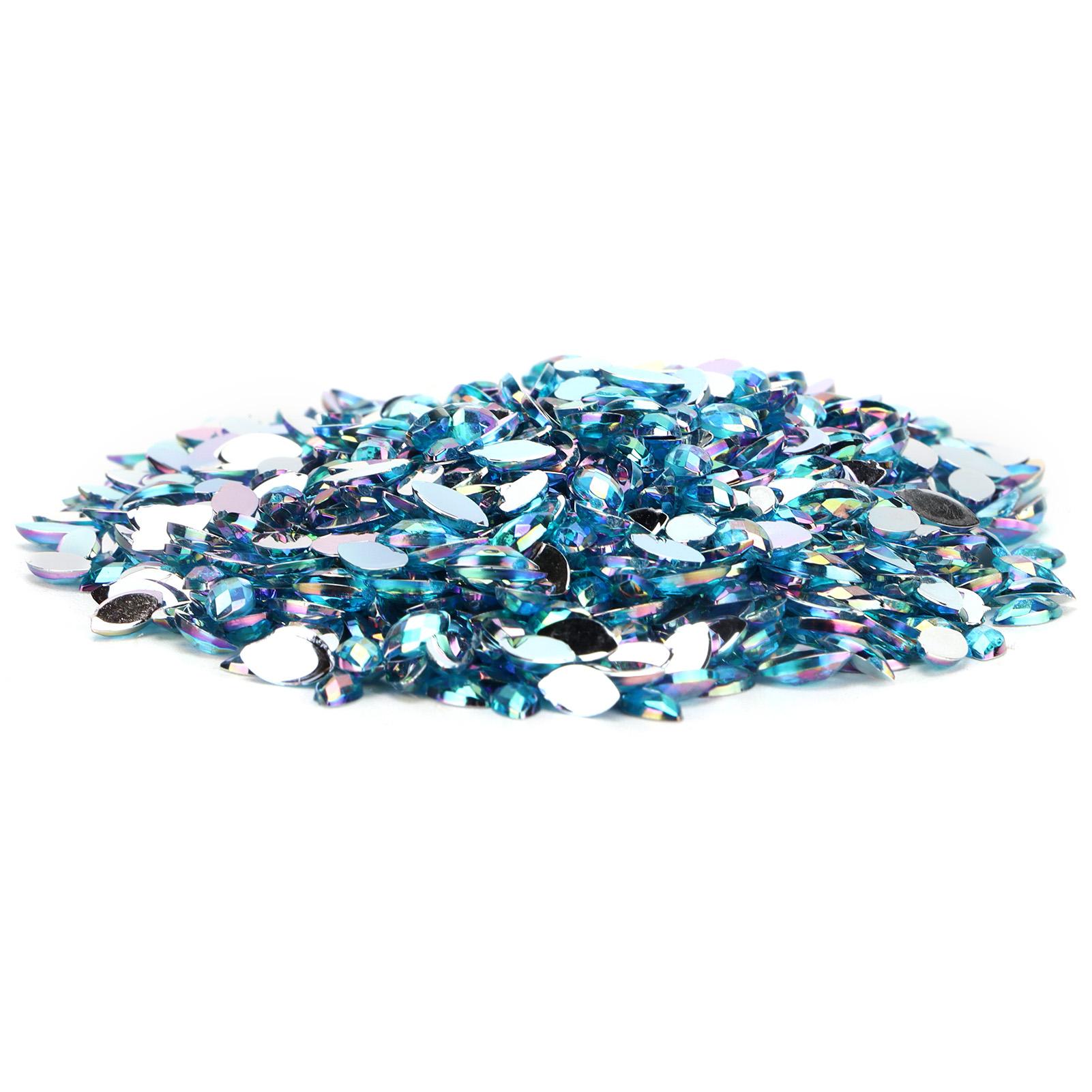 

1000 шт. Стразы для поделок своими руками в форме лошадиного глаза, необычные стеклянные бусины с плоской задней поверхностью для поделок