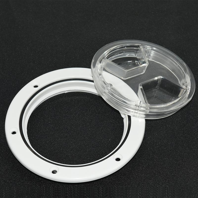4 6 Inch Round Deck Plate Marine Boat Inspection Hatch Cover Plate Cut Out ABS Plastic Anti-corrosive Boat Deck Hatch Custom